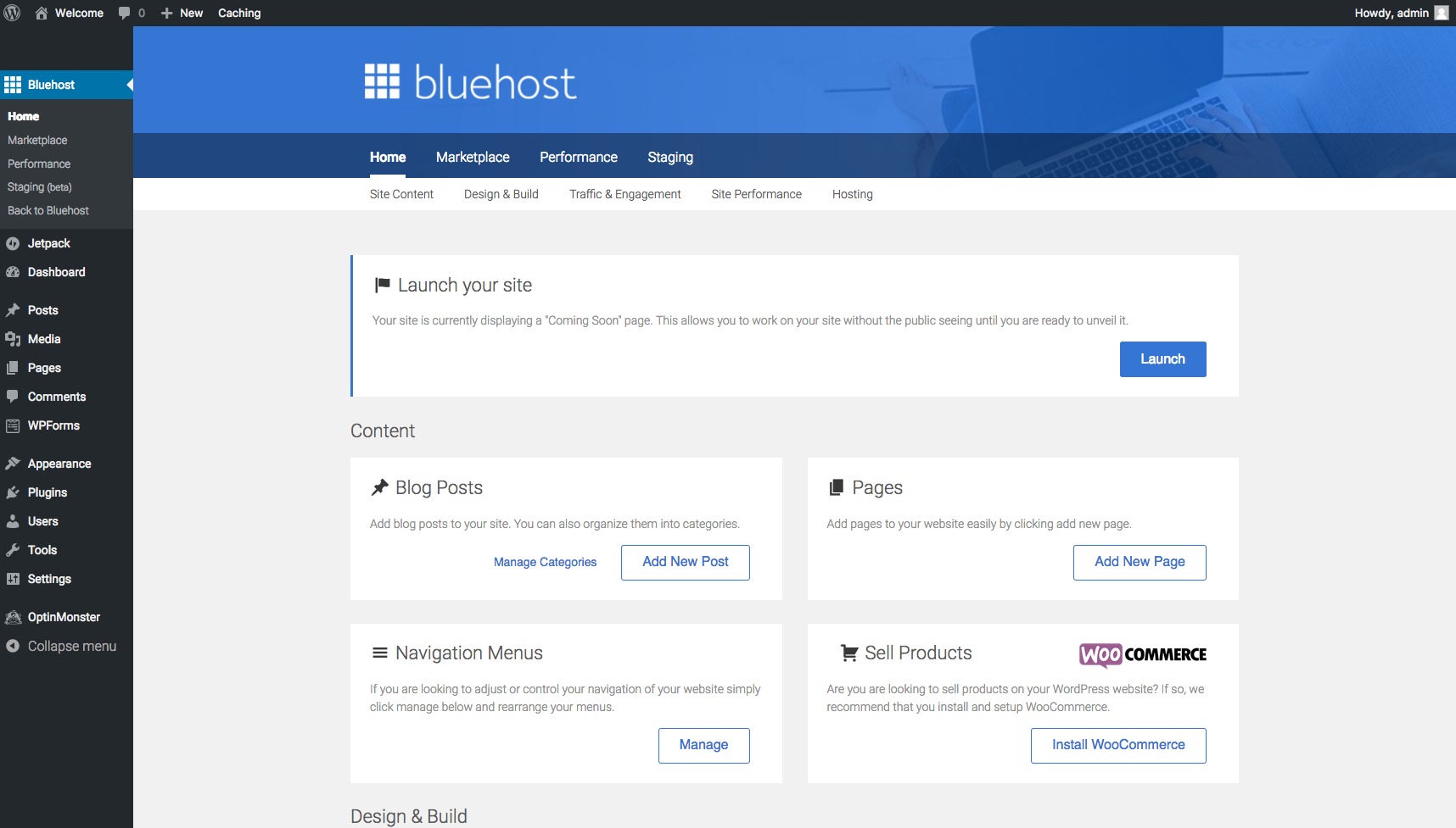 bluehost-dashboard 