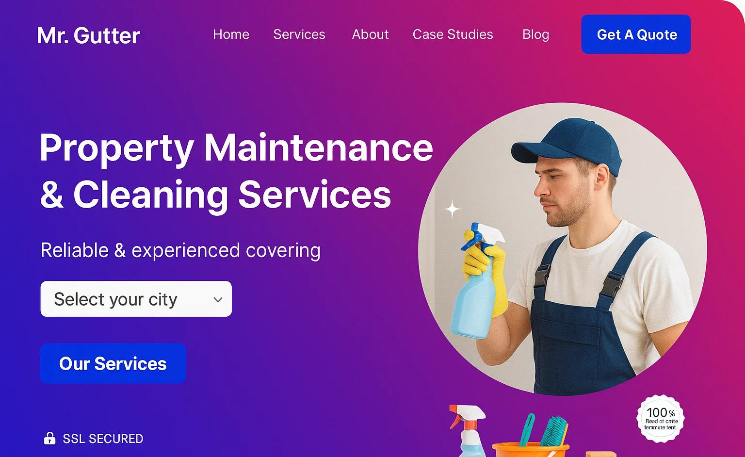 GraffersID Case Study Property Maintenance Page - Mr. Gutter