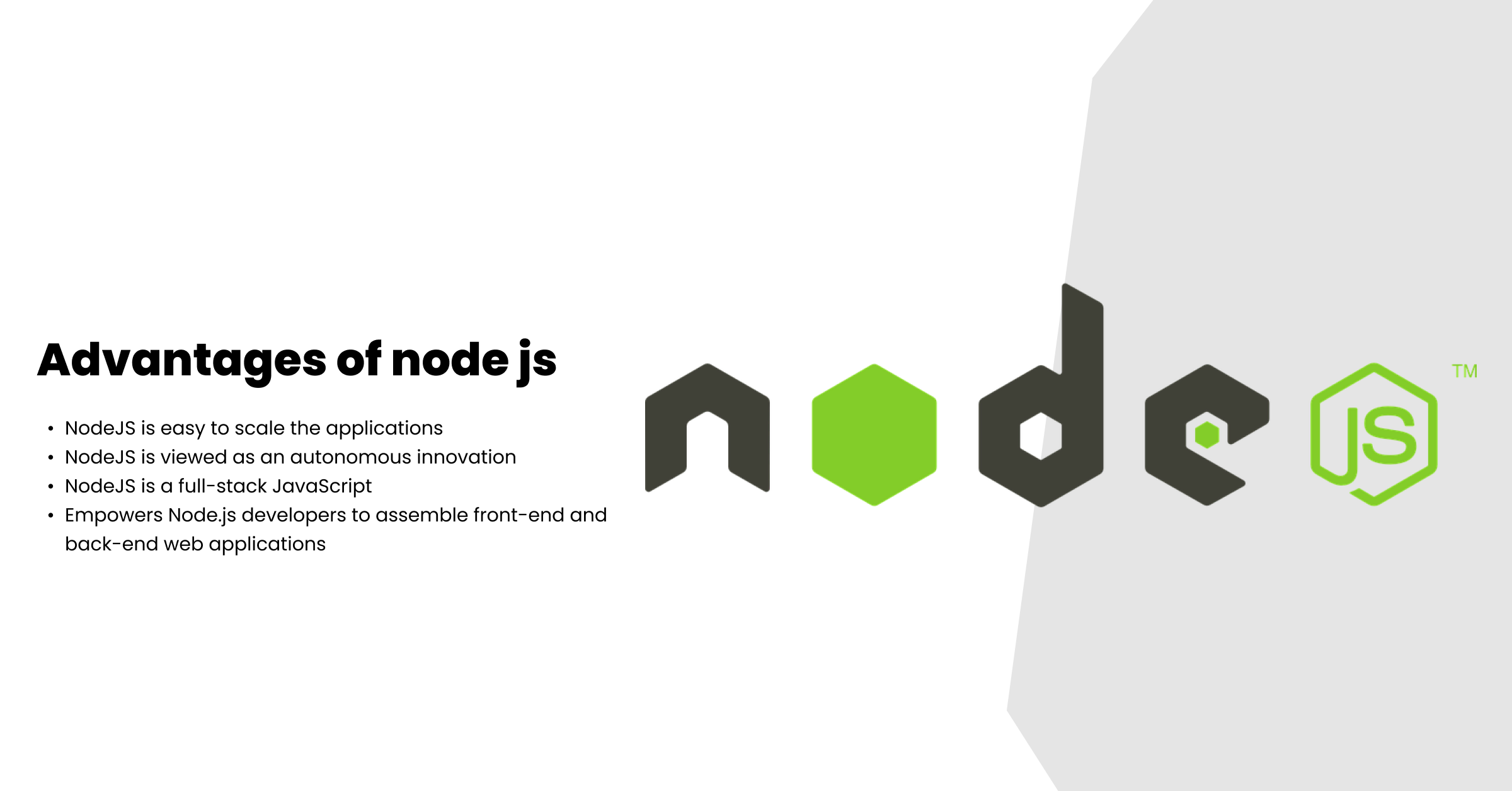 Advantages of NodeJS