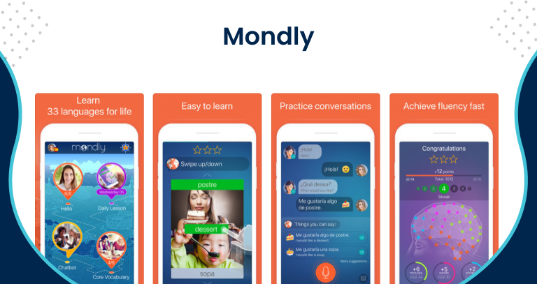 Mondly best language learning app