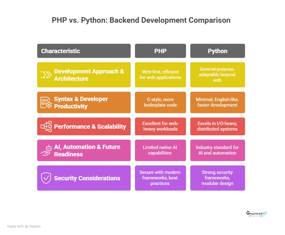 PHP vs. Python Comparison: Key Differences for Backend Development