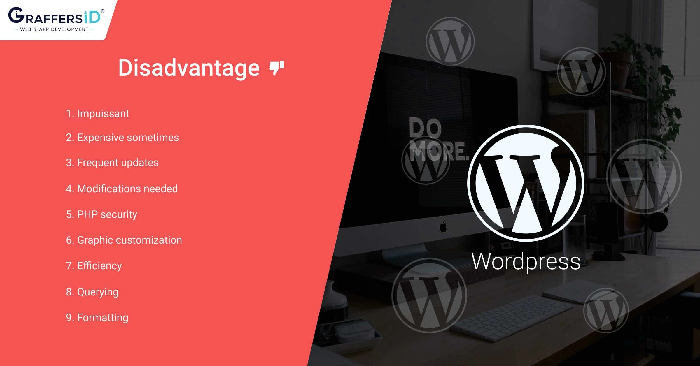disadvantages of wordpress