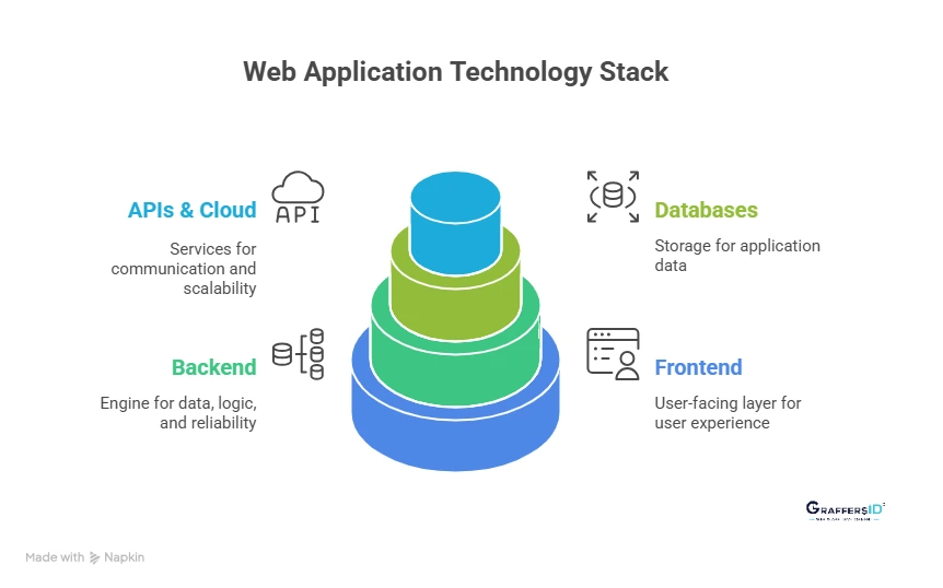 Common Web Application Technology Stack (Frontend vs. Backend)