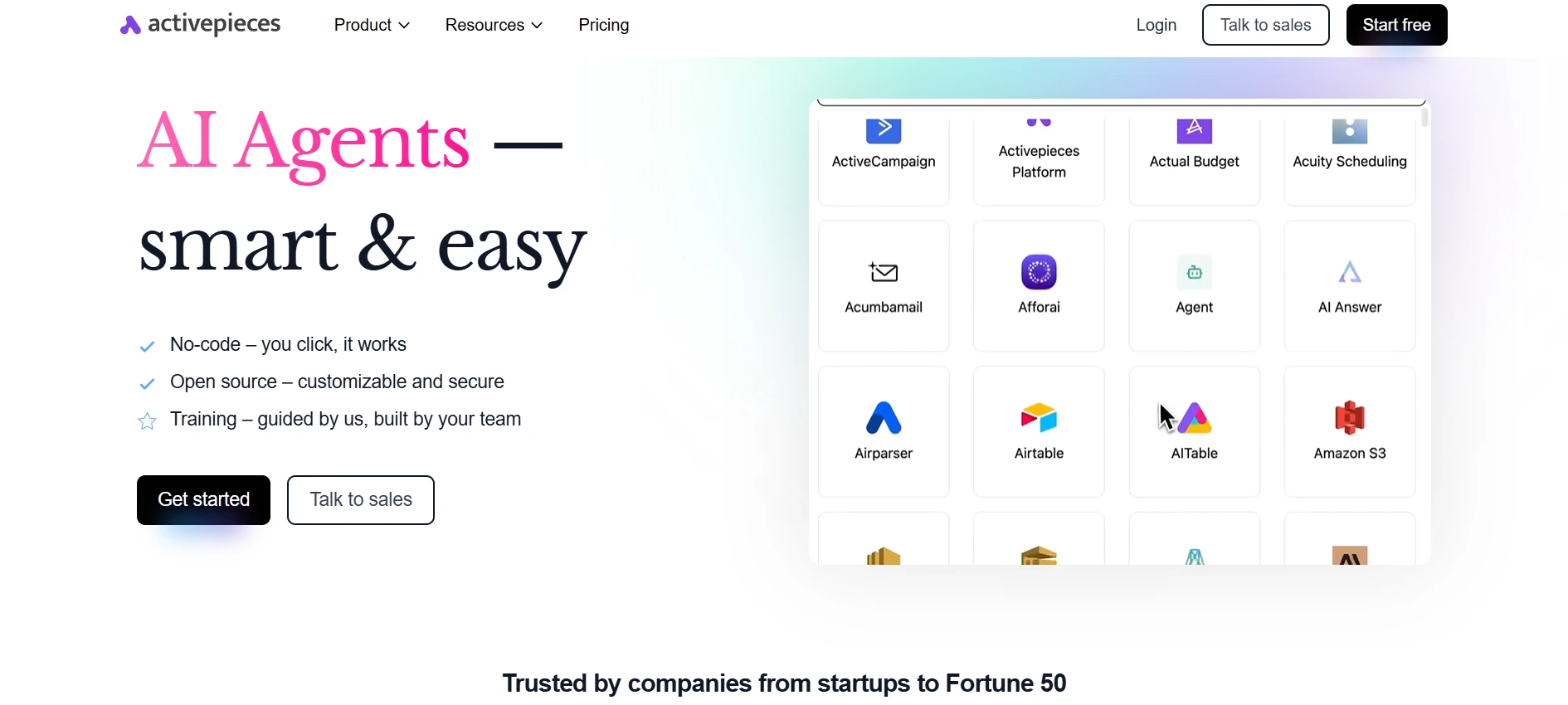 Activepieces dashboard