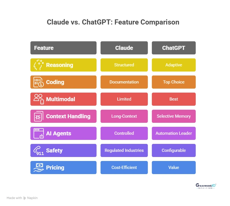 Key Differences Between Claude and ChatGPT: Feature-by-Feature Comparison