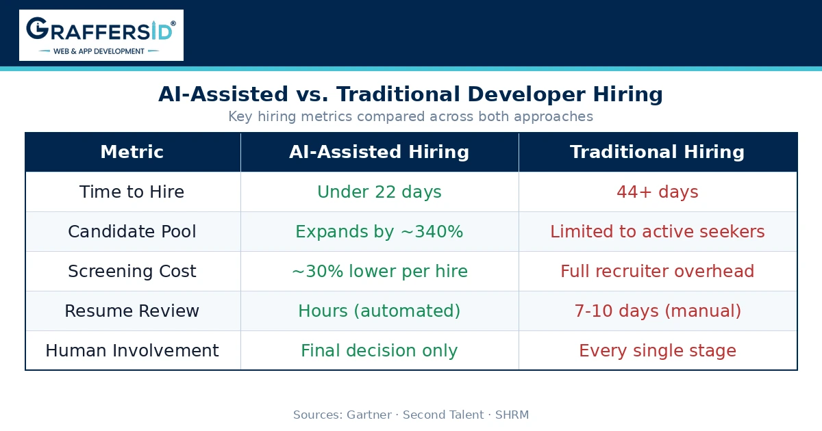 ai vs traditional developer hiring