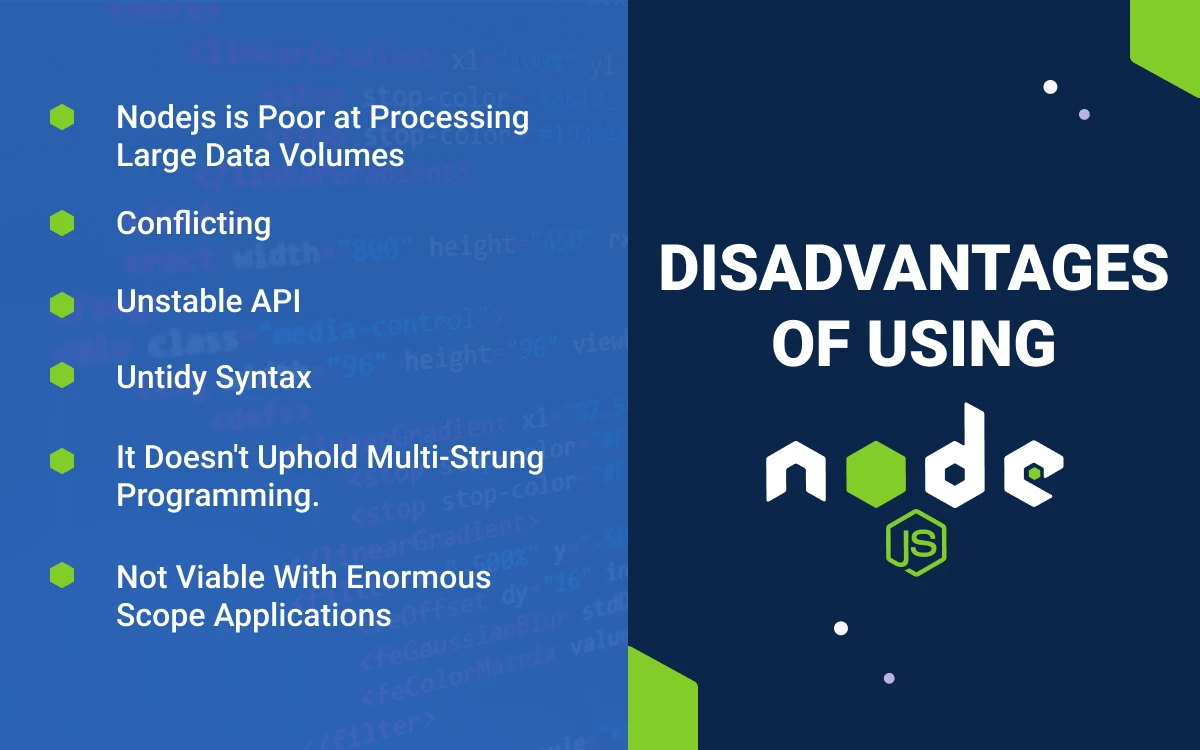 Disadvantages of Nodejs
