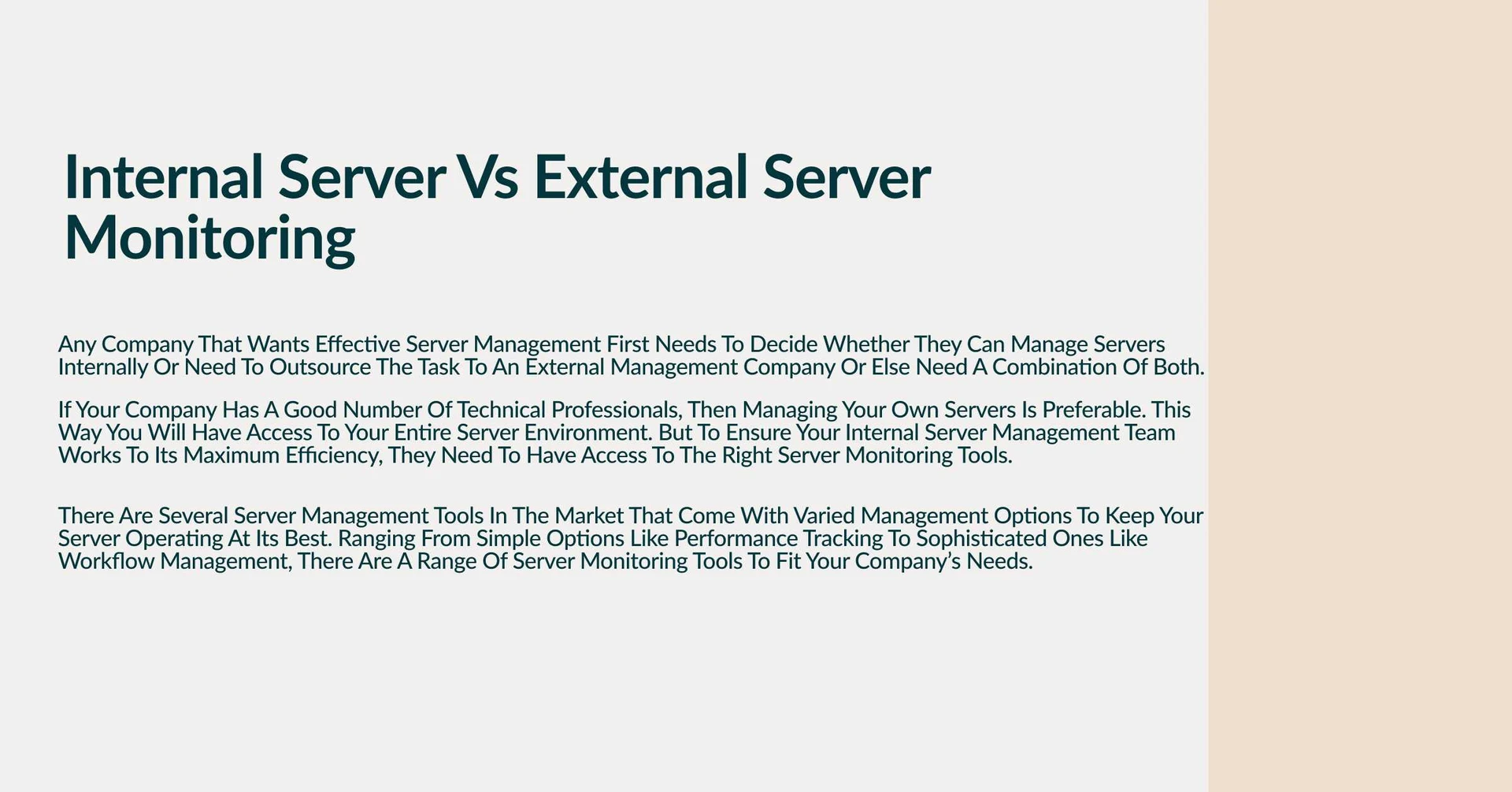 Internal Server vs External Server Monitoring